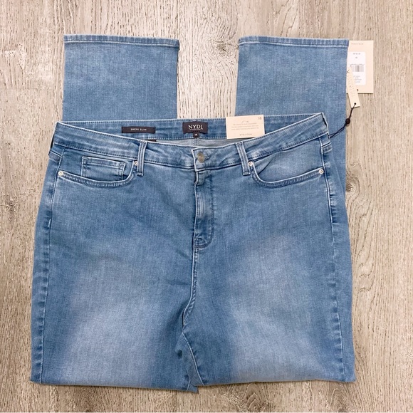 NYDJ Sheri Slim Leg Jeans Camille Wash Size 18 (US 14W) NWT - Picture 2 of 10